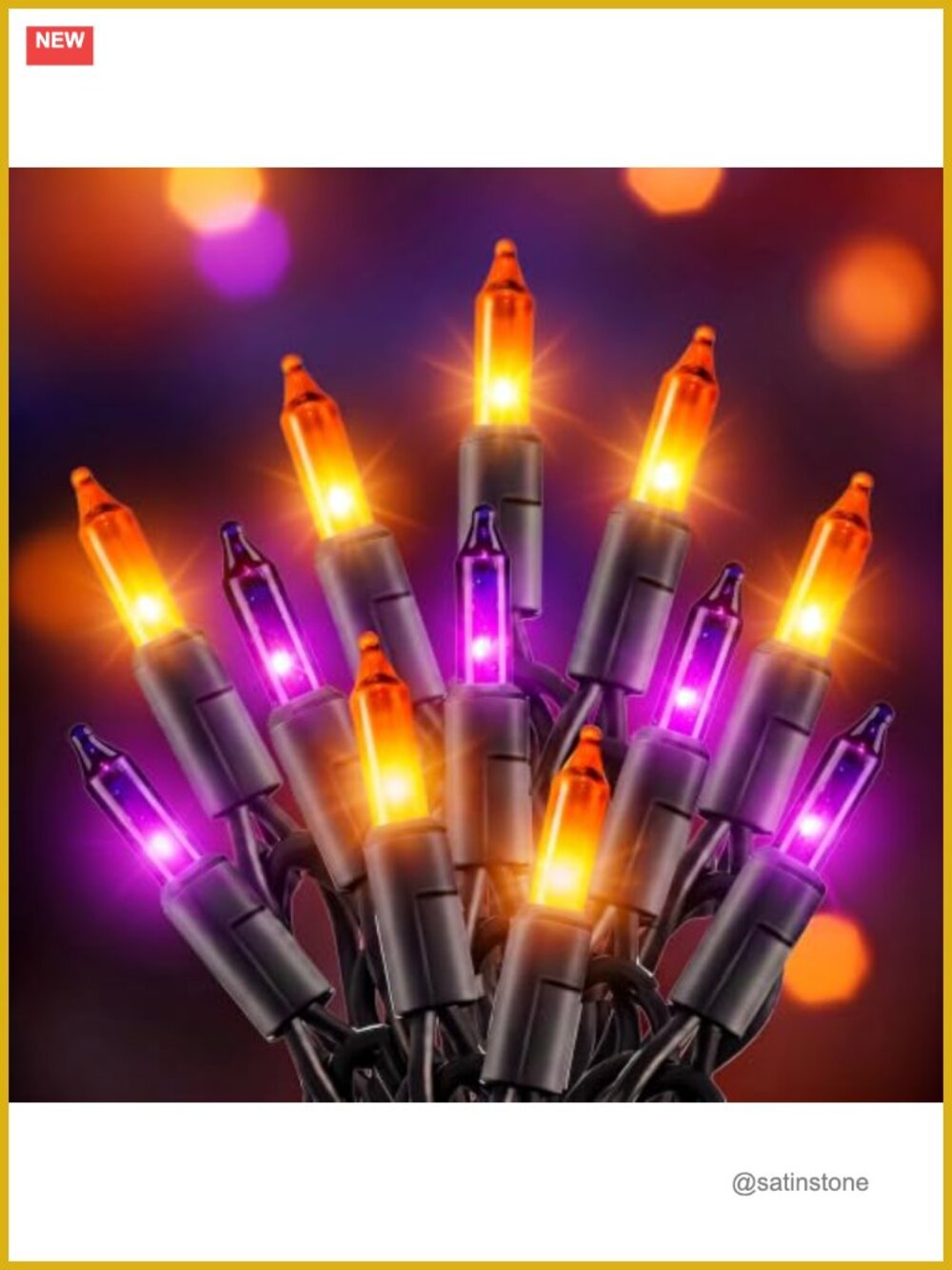 20FT 100-Count Halloween String Lights with Spare Bulbs & Fuses